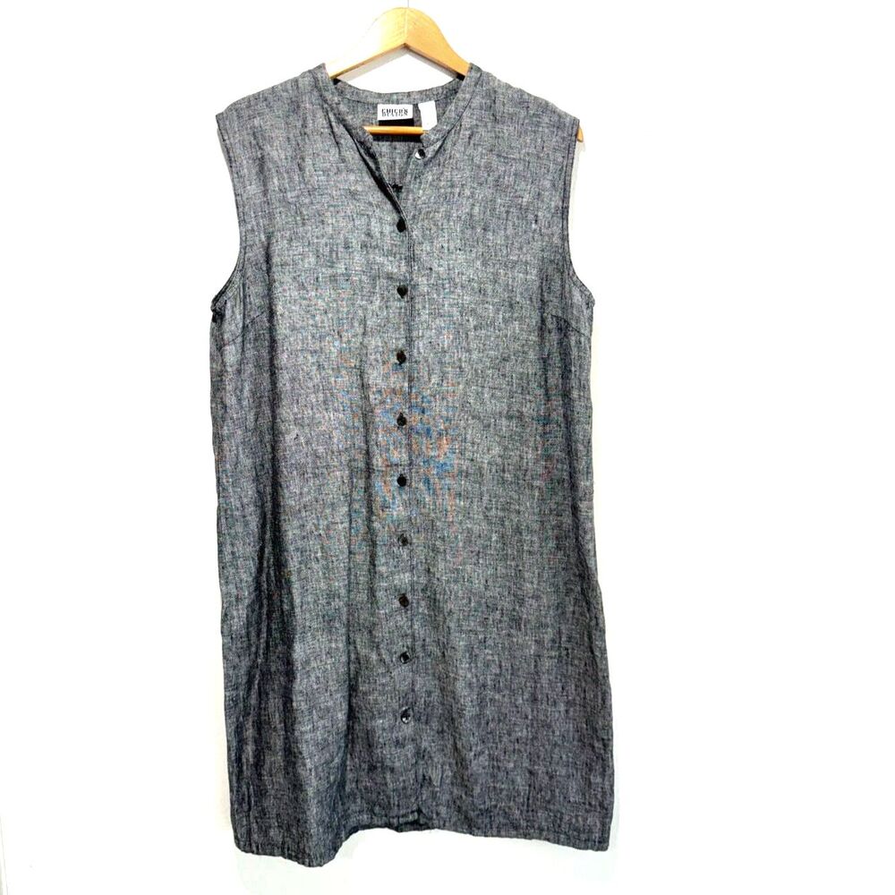 Chico's linen 100% linen button up summer vacation resort wear casual women XL